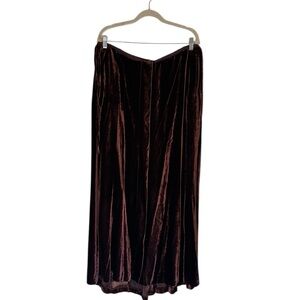 DRIES VAN NOTEN Velvet Maxi Skirt Merlot Size 38